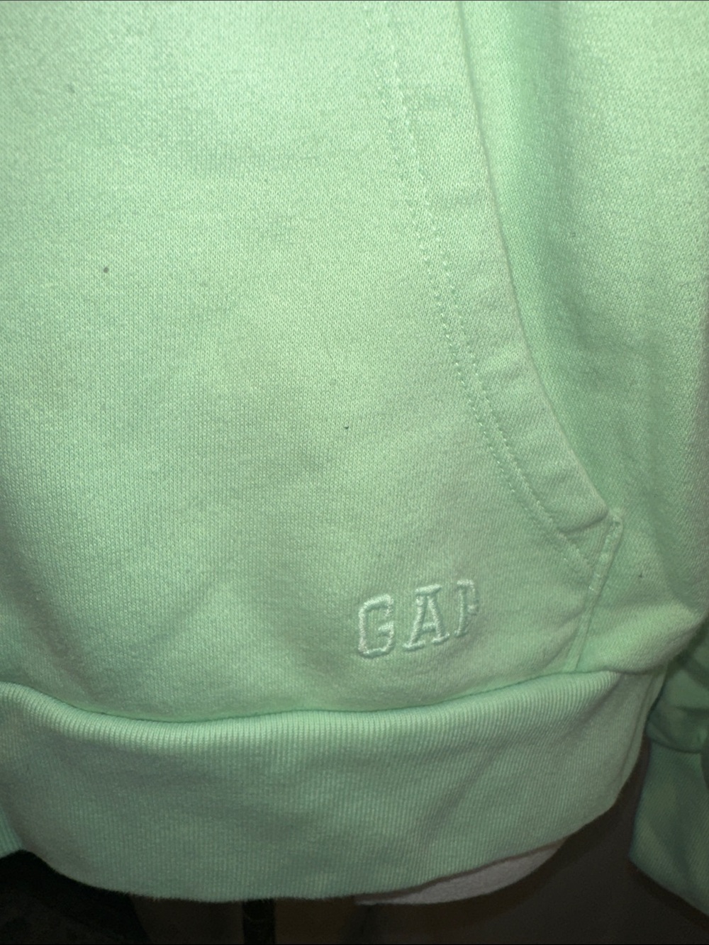 GAP Light Mint Green Full-Zip Hoodie with Drawstring Hood - Picture 4 of 9